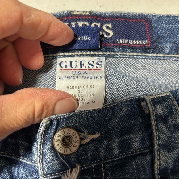 Guess Women’s Flare Bootcut Jeans Size 30 Button Fly Denim Blue - Picture 4 of 6